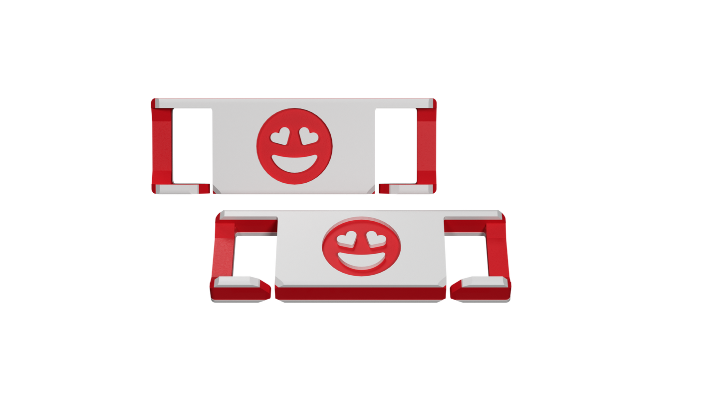 LACIES Schuhclips - Emoji Grin Hearts