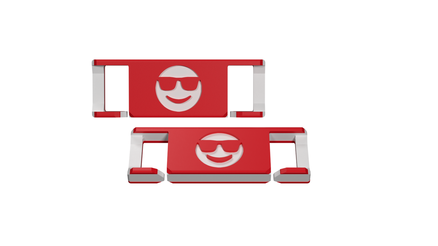 LACIES Schuhclips - Emoji Sunglasses