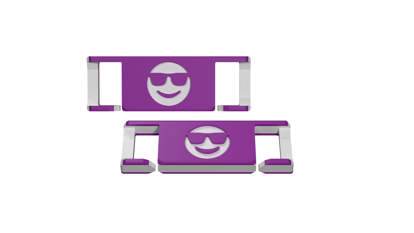 LACIES Schuhclips - Emoji Sunglasses