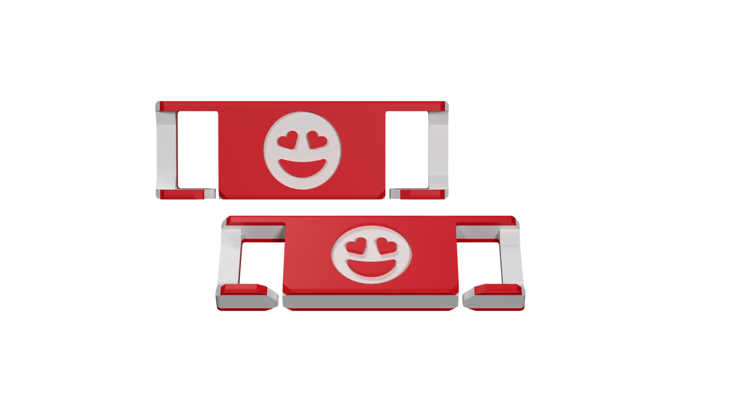 LACIES Schuhclips - Emoji Grin Hearts