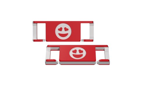 LACIES Schuhclips - Emoji Grin Hearts