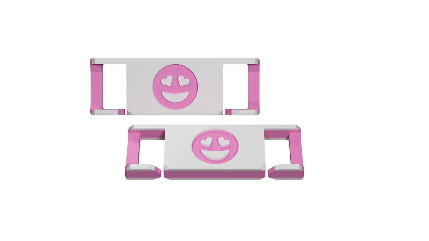 LACIES Schuhclips - Emoji Grin Hearts