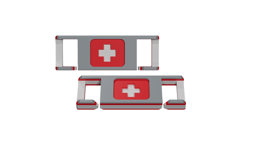 LACIES Schuhclips - Flagge Schweiz