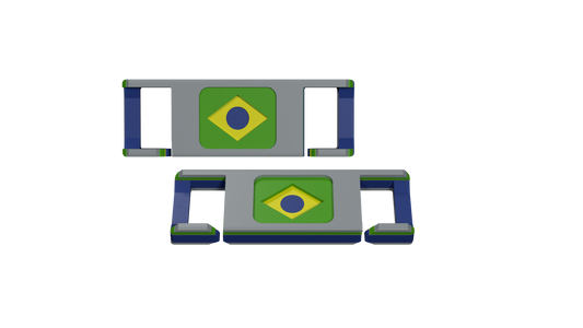 LACIES Schuhclips - Flagge Brasilien